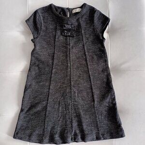 Zara Girls Tweed Dress Dark Grey Size 9/10 140cm